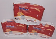 3 Packs Tranquility Premium Overnight Adult Underwear Large 44''-54'' Qty 48 NEW