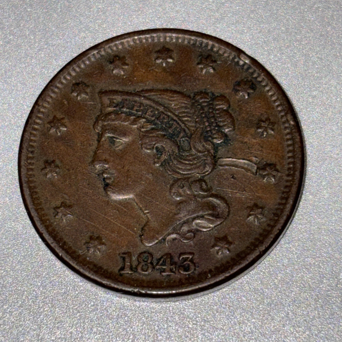 1843 Year Braided Hair Large Cents (1839-1857) for sale | eBay