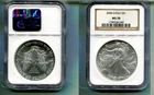 2004 AMERICAN SILVER EAGLE 1 OUNCE .999 FINE COIN NGC MS70 8183T