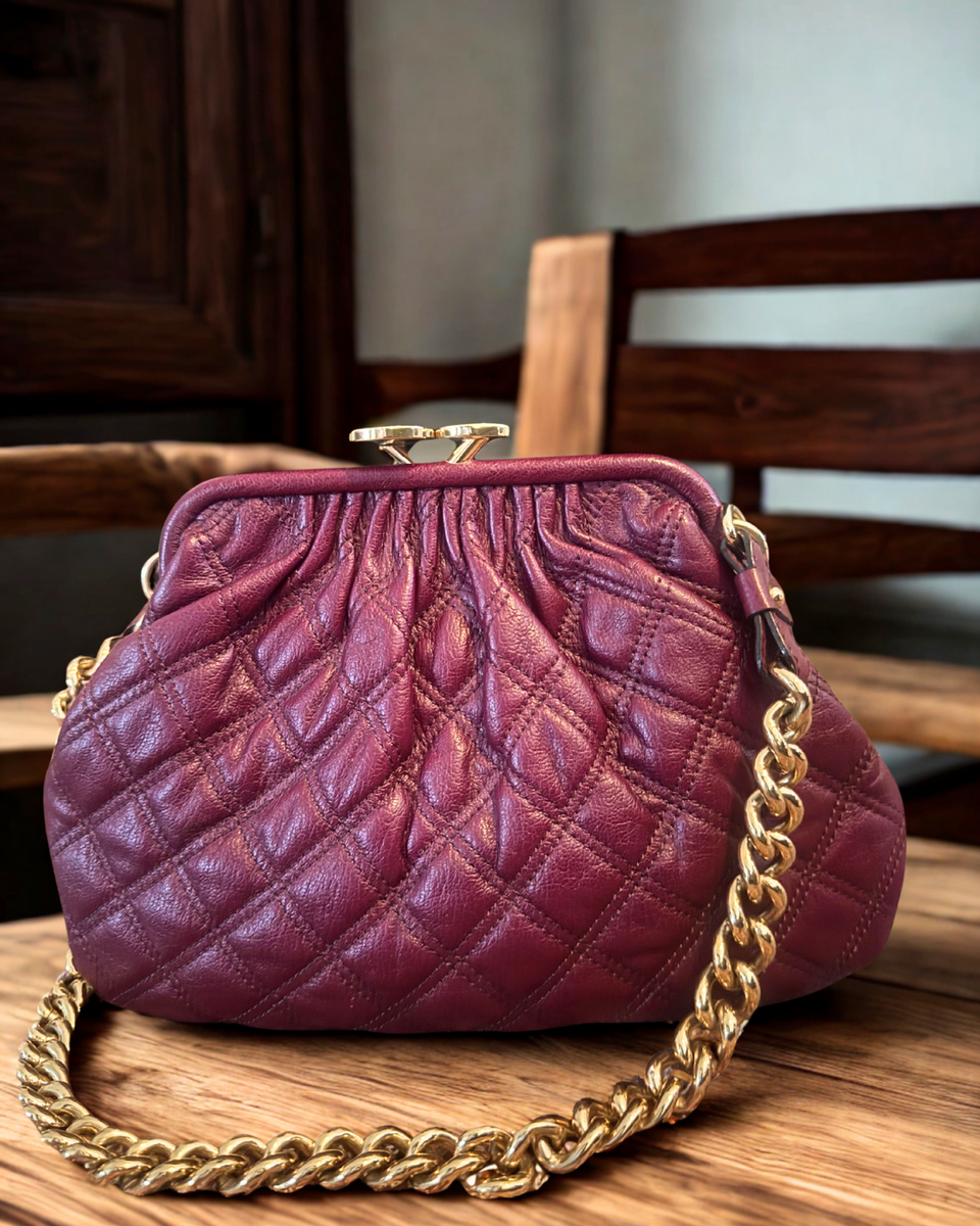 MARC JACOB- RE-EDITION VINTAGE Quilted Leather Little Stam Bag | eBay