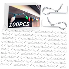  Pcs Metal Christmas Light Clip Soffit Hooks Gutter Clips Facia Roof Gazebo 100