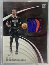 2024-2025 Panini Immaculate Sneaker Swatch STEPHON CASTLE 15/15 #SS-CAS RC ROY