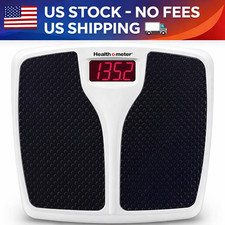 Health o meter Digital Body Weight Scale 350 lb Capacity Black White