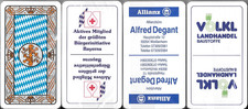 *** 4 verschiede Schafkopf Spielkarten mit Werbung (3) ***
