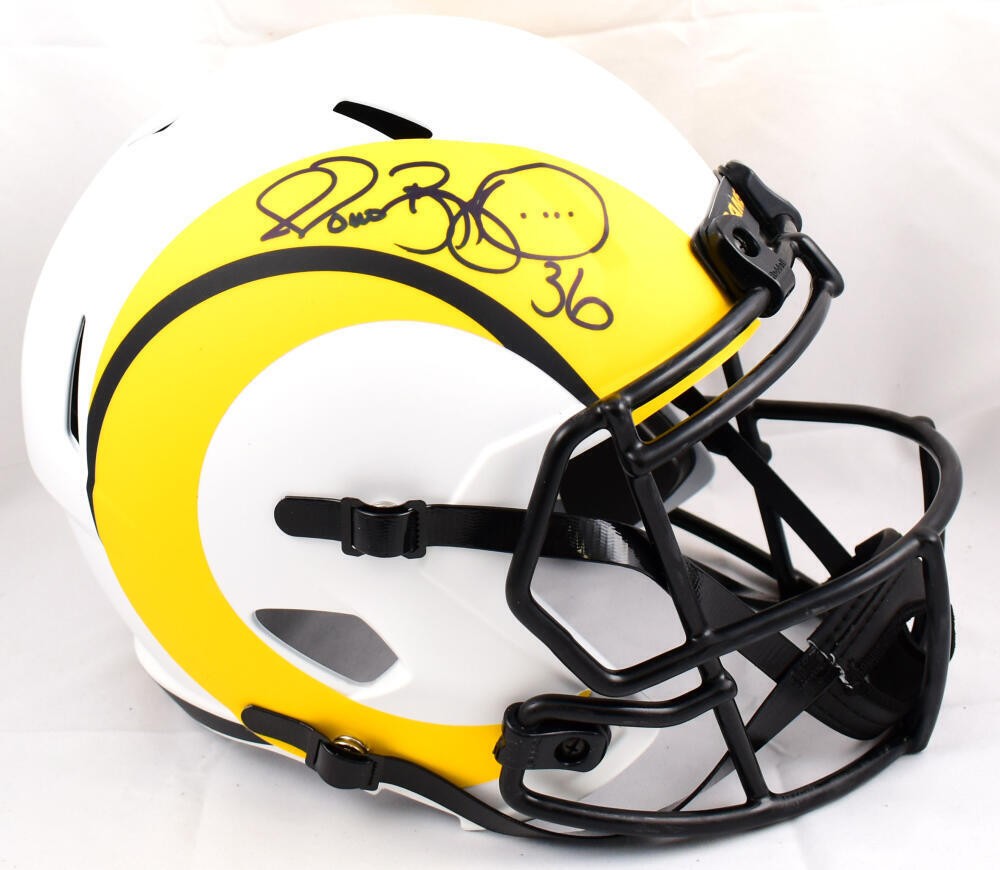 Jerome Bettis Autographed Signed Los Angeles Rams Rams F/S Lunar Speed Helmet- Beckett W Hologram *Black 