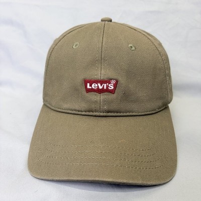 Levi's Baseball Cap Batwing Logo Mens OS Khaki Tan Snapback Hat