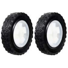 2 Pcs Wheelbarrow Wheels Solide grande pelouse Mower Walker Remplacement Drive