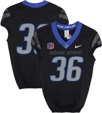 Boise State Broncos Team-Issued #36 Black Jersey from Football Program - Size 38