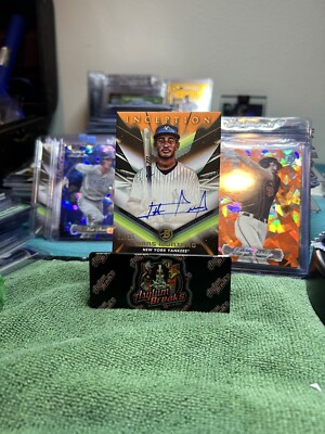 2023 Bowman Inception Hans Montero Auto Orange Refractor 20/25 New York Yankees