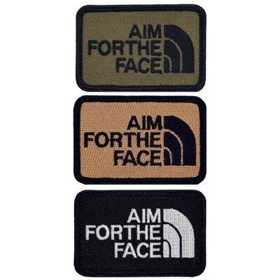 Aim for The Face Morale Patch -3PC Bundle X inch Hook Fastener