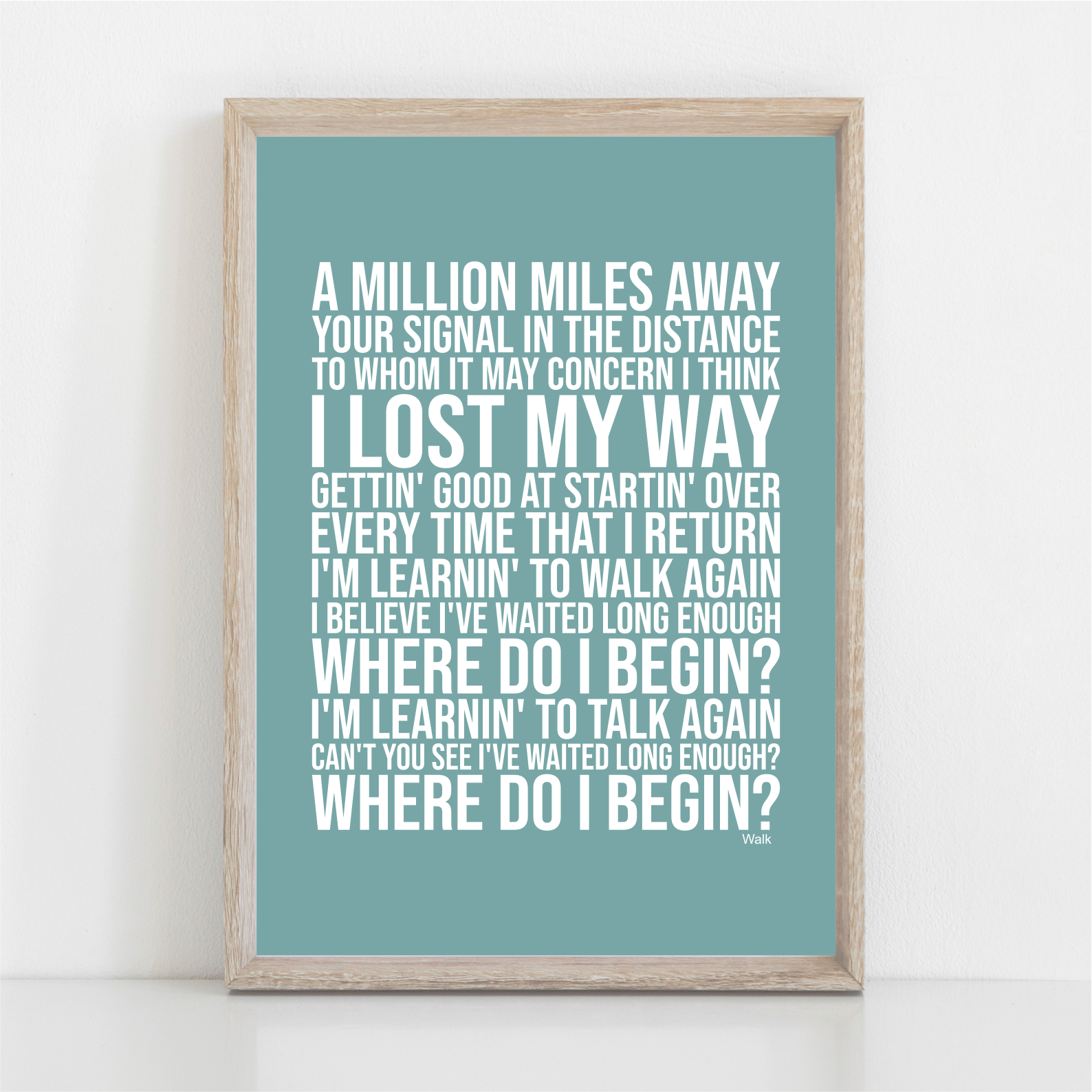 Foo Fighters Walk Vinyl Record Song Lyric Music Print - Red Heart Print