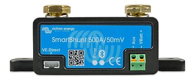 500 Amp Smart Battery Monitor Victron SmartShunt with App Insights and Alarms