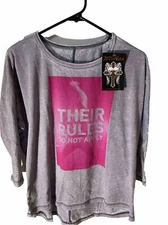 Affliction T Shirt Women's Large Purple Their Rules Do Not Apply Creed Rules