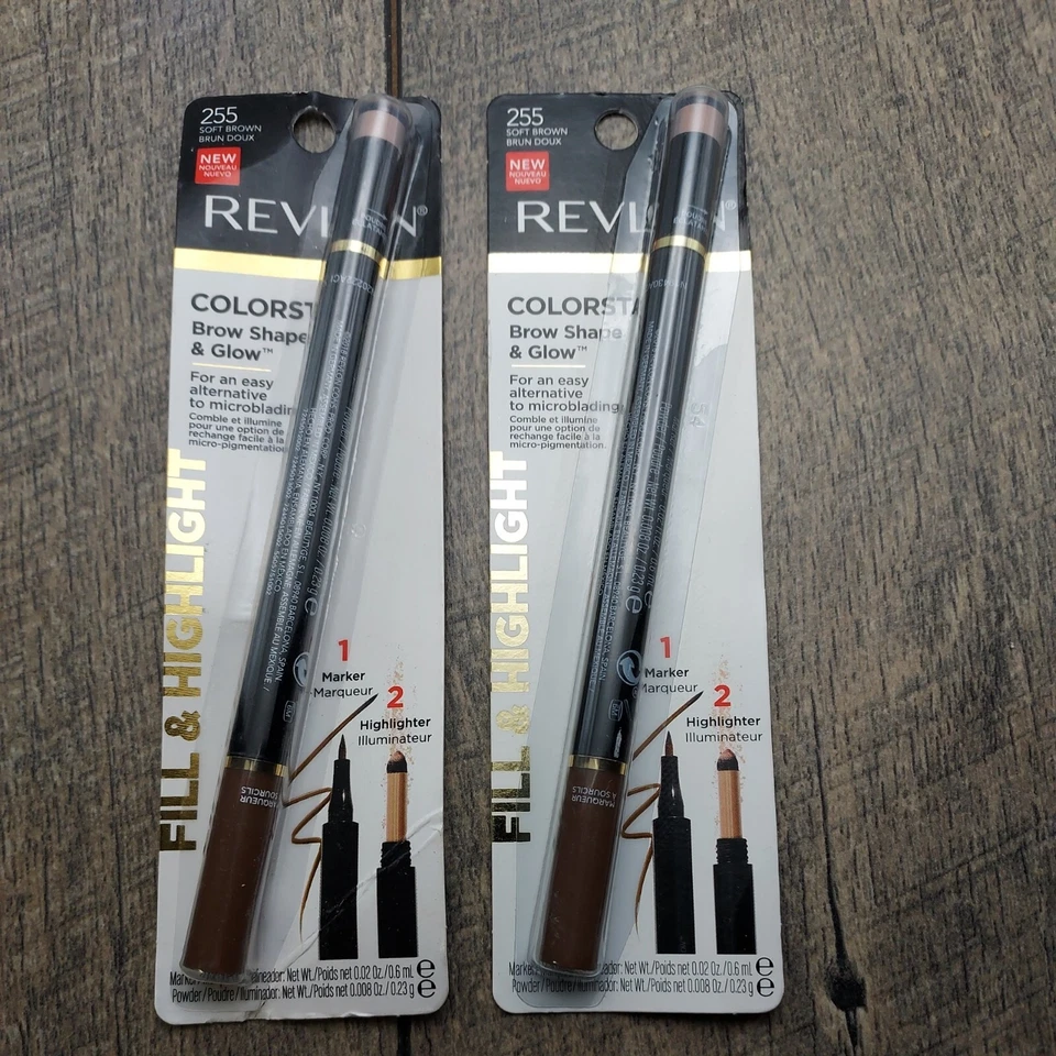 LOT OF 4 Revlon Colorstay Brow Shape & Glow #255 SOFT BROWN - Image 3 of 4