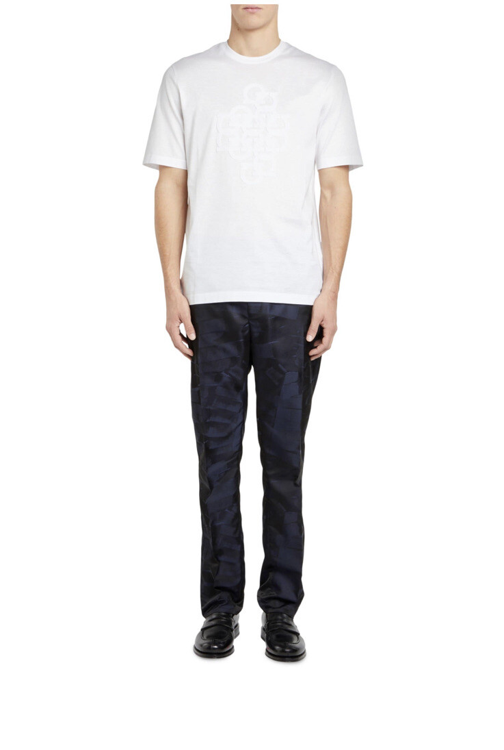 New Auth Salvatore Ferragamo Men Embroidered Gancini Logo