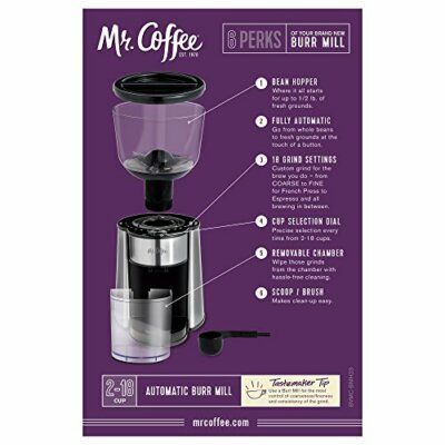 Mr. Coffee Automatic Burr Mill Grinder - Stainless Steel