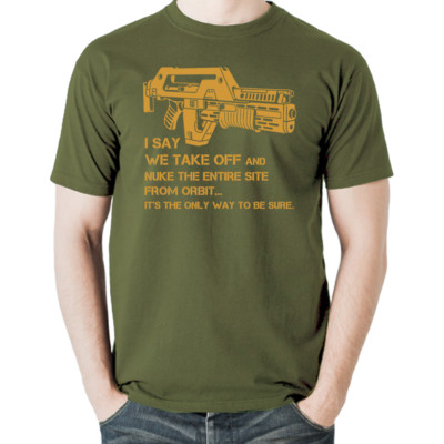 M41a Pulse Rifle Predator Nuke Firepower Gun Aliens Movie T-Shirt Tee Gift New