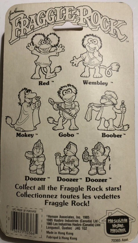 Figura Hasbro Fraggle Rock Stars 1985 manos rojas en el aire PVC de colección rara Foto 2 de 4