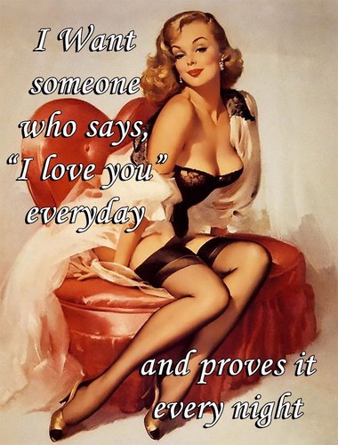 I Want Someone Who Says I Love You Sexy Pin Up Valentines Day Metal Sign |  eBay