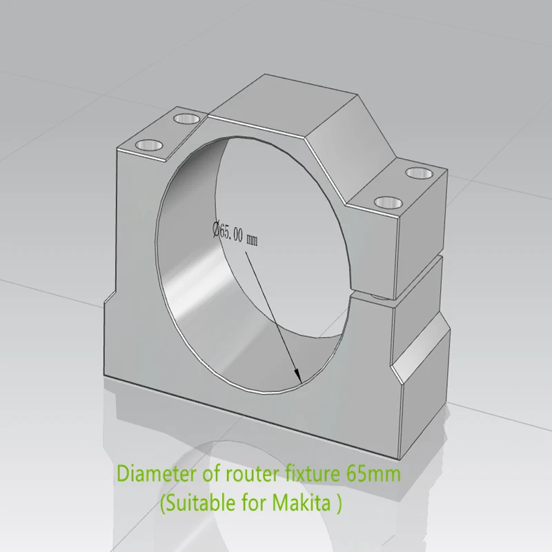 Tianli Handheld Mortiser Router fixture base 65mm Makita 69mm
