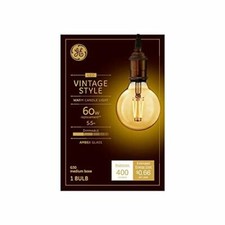 GE Vintage 60 W Equivalent Dimmable Warm Candle Light G30 Vintage LED Light