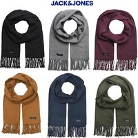 Jack & Jones Mens Scarf Warm Winter Soft Plain Woven Fringe Neck Shawl Wrap