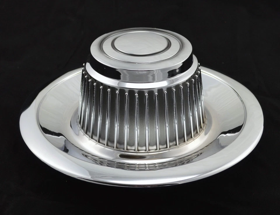 CHEVROLET CORVETTE CAMARO NOVA CHEVELLE RALLY WHEEL CHROME CENTER CAPS SET NEW - Image 3 of 4