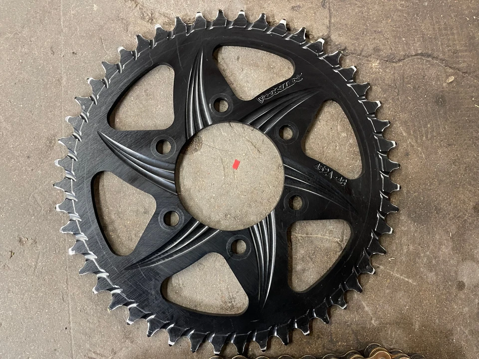 Roda dentada 13-17 Kawasaki Ninja 650 ex650 650r Vortex corrente de ouro 520 48T 14 15 16 - Imagem 2 de 3