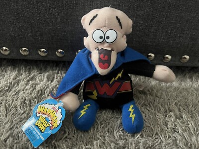 Mega Warheads Wally Dudes Superhero Wally 7  Bean Bag Plush W/ Stash Pocket RARE