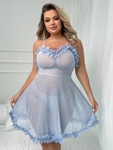 Women's Sexy Lingerie Sleepwear Babydoll Underwear Lace Dress G-String Nightwear - Picture 98 of 106