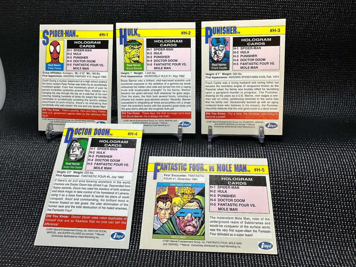 1991 Marvel Universe Series 2 - Complete Hologram Set #H1-H5 | eBay