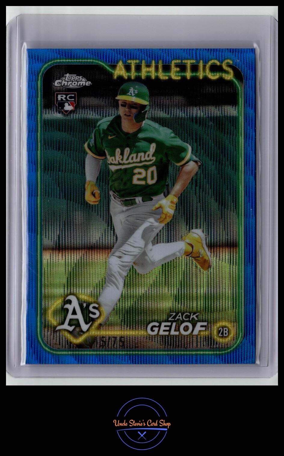 2024 Topps Chrome #282 Zack Gelof Blue Wave Refractor #/75