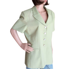 WOMENS GREEN BLAZER JACKET SIZE 16