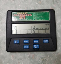Radica Pocket Blackjack 21 Handheld Electronic Game Radio Shack Model 1350 Works