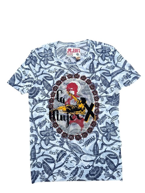 Jean Paul Gaultier Vintage Blue Mesh Floral Size  M