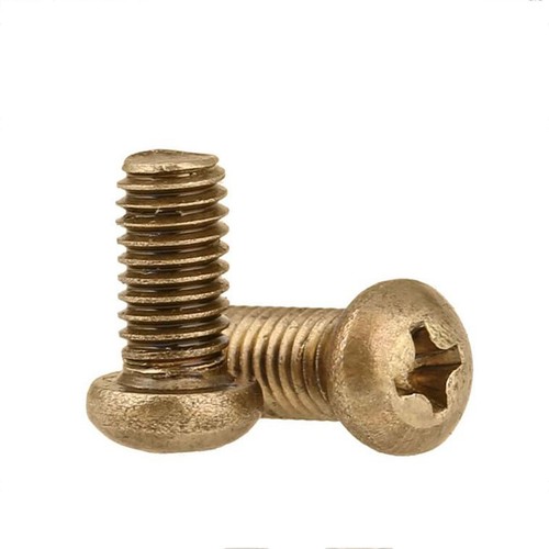 Solid Brass Pan Head Phillips Screws M2 M2.5 M3 M4 M5 M6 Machine Screws Bolts - Picture 4 of 7
