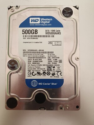 Western Digital WD5000AAKS Blue 500GB HDD 3,5'' 7200rpm SATA / 16MB Cache