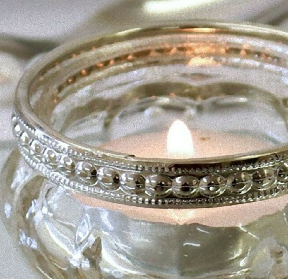 Set Of 10 Tea Light Holders With Metal Rim Vintage Retro Style Wedding Decor For Sale Online Ebay