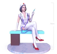 resin figure model Fantasy 75mm Fantasy Sexy Nurse Girl unassembled unpainted