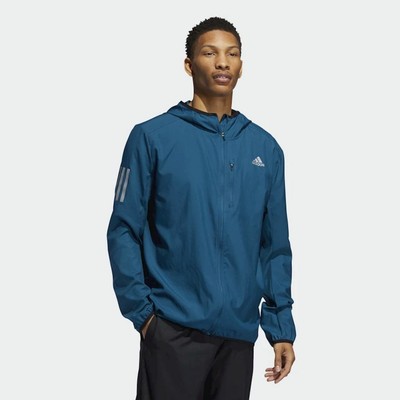 adidas own the run hooded wind jacket