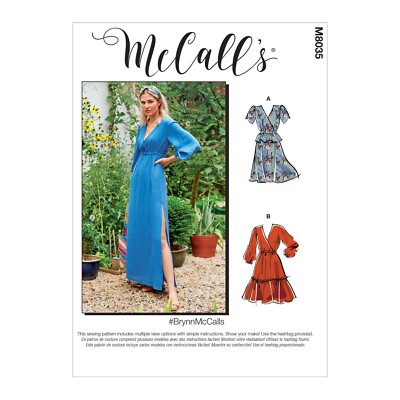 out-of-print:  McCALL`s pattern M8035, 3 Kleider,  sizes  L - XL