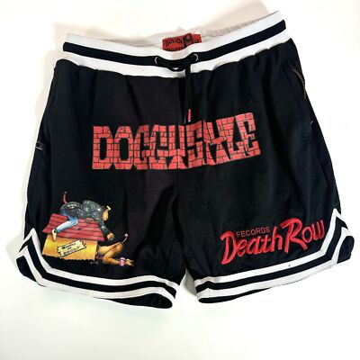 Shoe Palace Running Shorts Mens Large Black Death Row Records