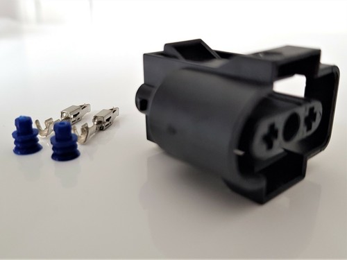 VW 1J0973202 2 PIN PLUG CONNECTOR 1J0 973 202 WASHER BOTTLE SENSOR - Picture 3 of 5