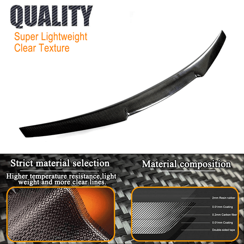 Passt für Audi A5 S5 B8/8.5 Coupe 08-17 Carbon Spoiler Heckspoiler Flügel Lippe - Bild 8 von 12