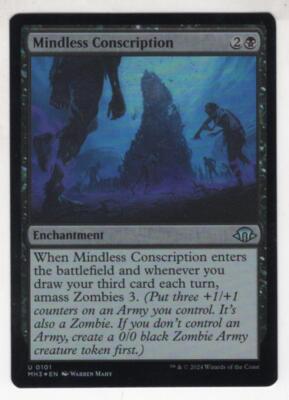 MTG Modern Horizons 3 Foil Uncommon Karte #101 Mindless Conscription