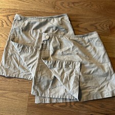 Flynn O  Hara Khaki School Uniform Skort Lot of 2 Side Flap  Sz 0/2