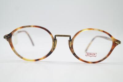 Vintage Brille SISLEY 136 Mehrfarbig Messing Oval Brillengestell eyeglasses
