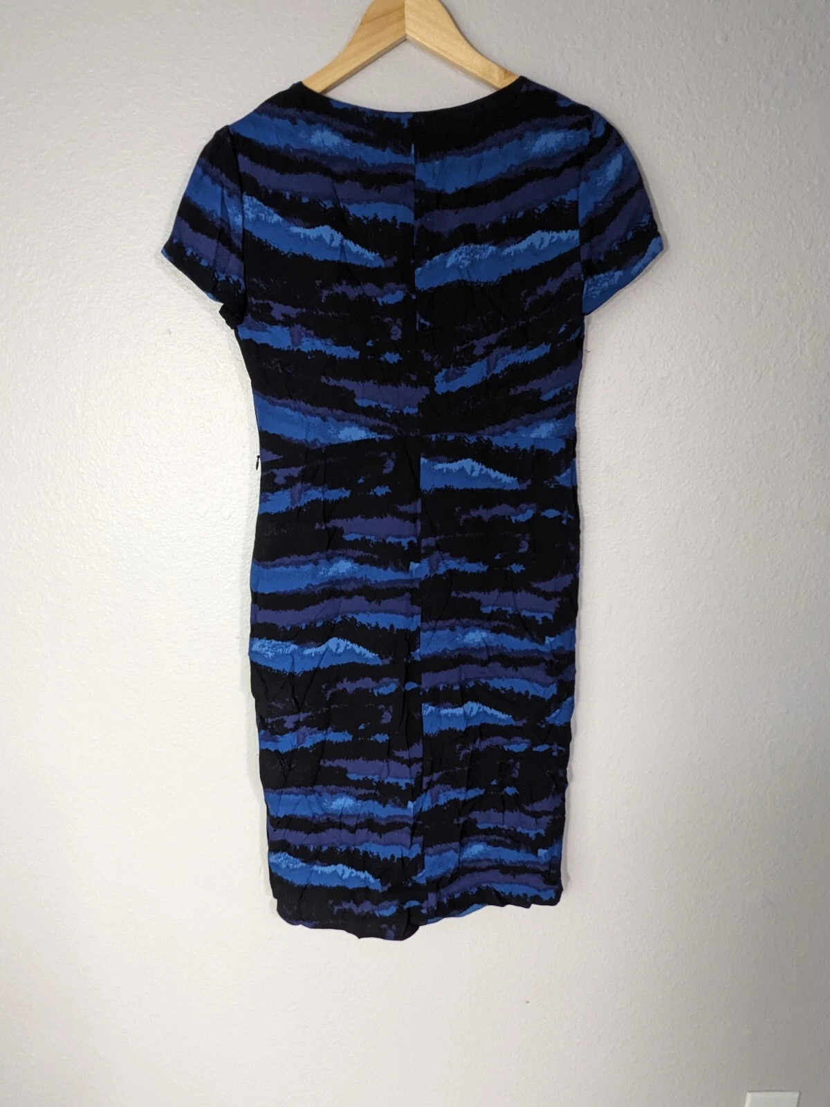 Abito a tubino Tory Burch Kaoy paesaggio seta taglia 6 designer scollo a V corto N84