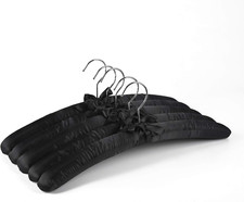 17-Inch Extra Large Anti-Slip Satin Padded Wedding Dress Hangers - 5 Pack