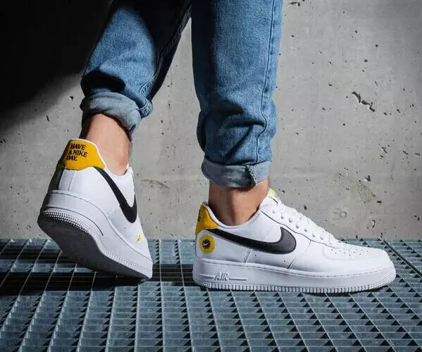 UK 14 Nike Air Force 1 07 LV8 2 Mens Casual White Trainers EU 49.5 DM0118 100